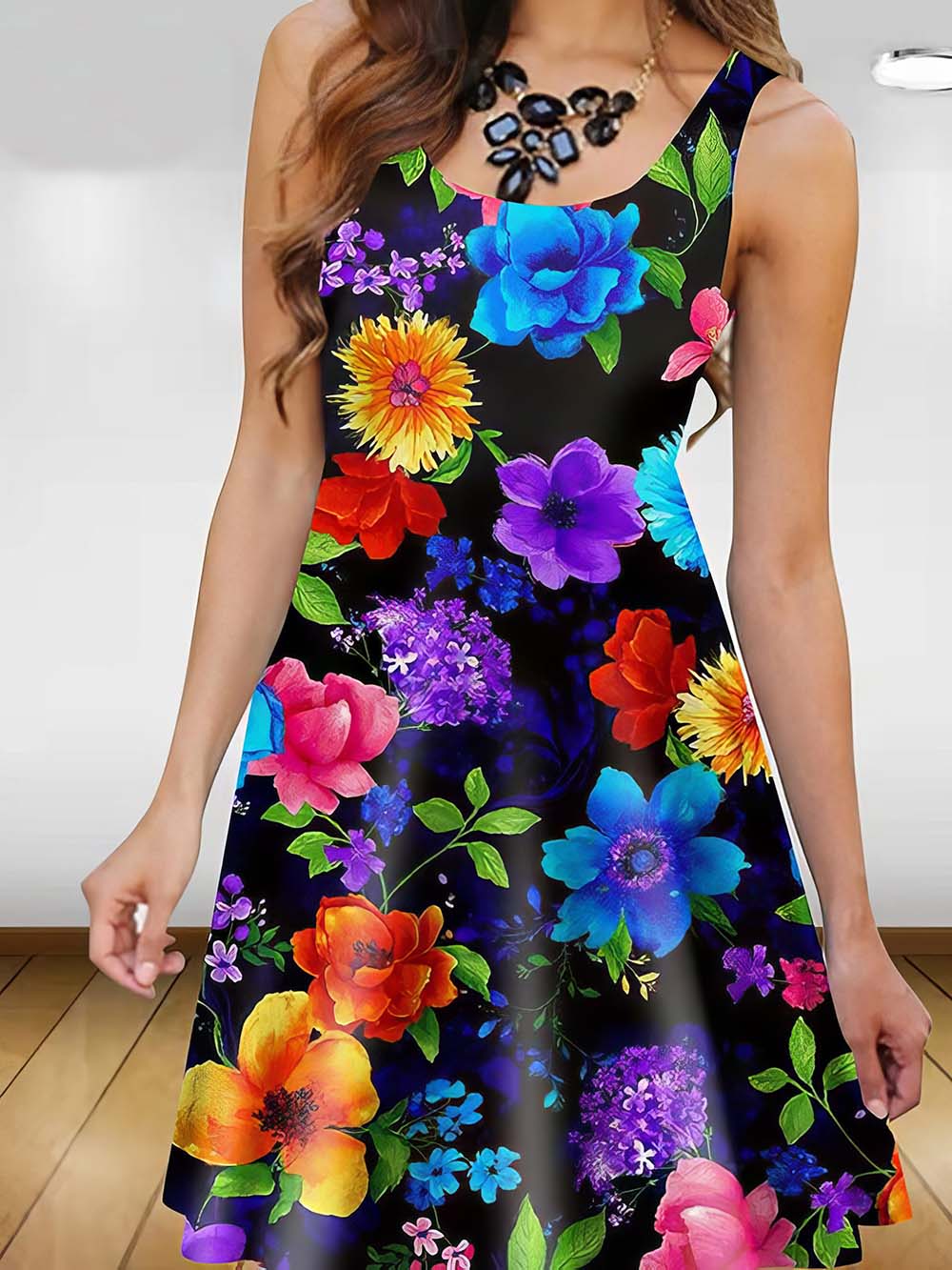 Plus size floral dress